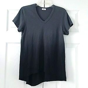 Wilt Black Short Sleeve Ombre Dye Top